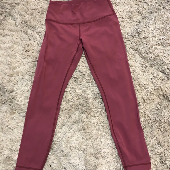 Lululemon Mauve Wunder Unders 7/8 size 8 - Picture 2 of 5